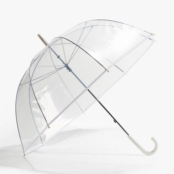 H&M Other - H&M Clear Umbrella with White Handle